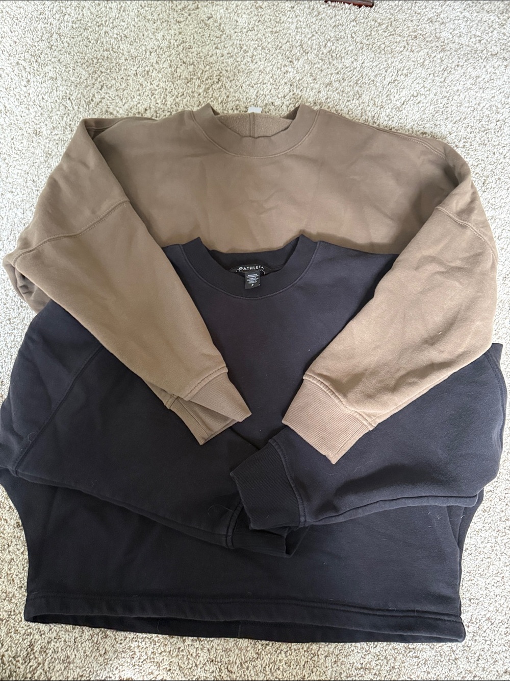 Athleta Women's Cropped Sweatshirt - Brown & Black (set of 2)